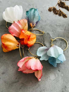 Flower Earrings: Rose Petal Earrings