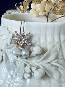 Sparkle Pearl Droplet Earrings