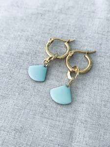 Hoop Earrings: Acqua di Mare droplets