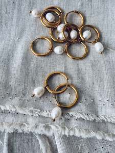 Hoop Earrings: benson pearls