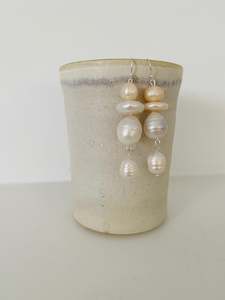 Pearl Earrings: Pearl Stack Earrings