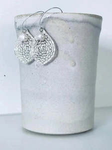 Bex Silver Filigree Pearl Earrings