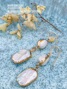 Regal Double Pearl Earrings