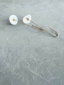 All Porcelain: Disc Drop Porcelain Earrings
