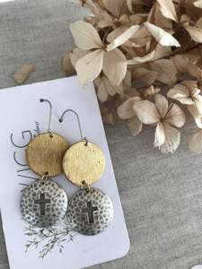 Arman Cross Circle Earrings