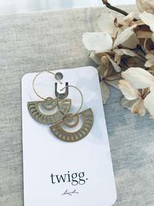 Chemistry Slotted Fan Earrings