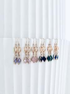 Audrey Diamond Squared Droplet Earrings