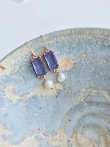 Audrey Jewellery Range: Audrey Rectangle Pearl Earrings