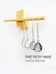 Audrey Jewellery Range: Long Line Audrey Drop Earrings