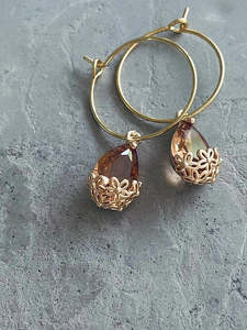 Audrey Jewellery Range: Audrey Captivated Earrings - Amber Blush