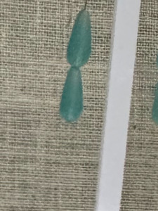 Stat double Seaglass Droplet Earrings