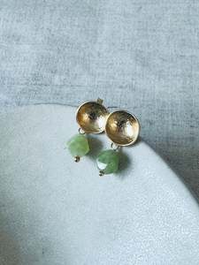 Mineral Earrings: Cupped Mineral Earrings