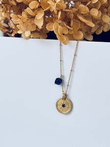 Azurite mineral necklace