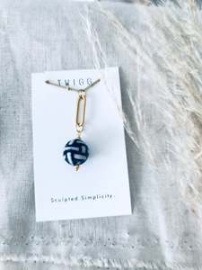 Aegean Blue ball necklace