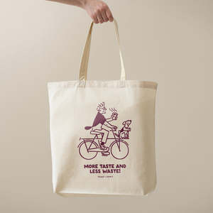 mike-on-bike tote bag