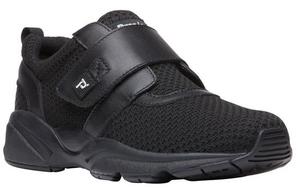 Propet Stability X Strap Black Walking Shoe WAA033M in a 2E and a 4E