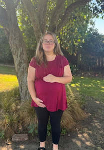 Bailey Maternity & Breastfeeding Top - Red