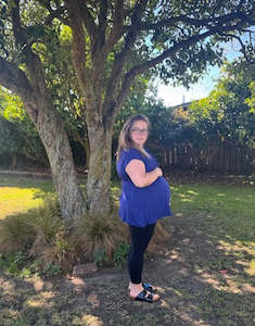 Bailey Maternity & Breastfeeding Top - Blue