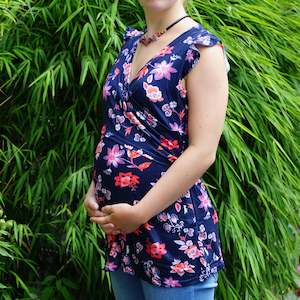 Tanks: Lexi Maternity & Breastfeeding Tank - Floral