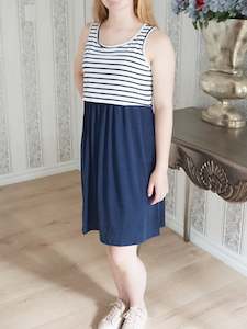 Lara Sleeveless Maternity Dress - Navy