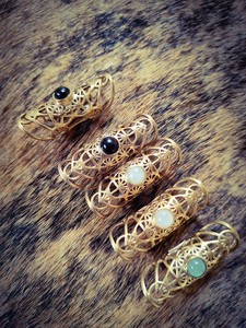 Dreadlock Decoration: Metatron's cube crystal cuff