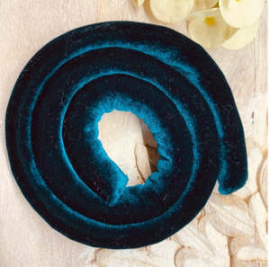 Hair Ties And Headbands: Teal Velvet Spiralock
