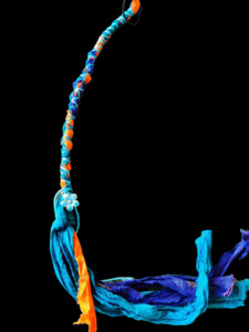 Hairwraps: Blue flower hairwrap