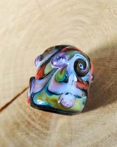 Handmade Glass Beads: Alan's psychedelic breakfast
