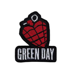 Green Day Patch - American Idiot Grenade (Iron On)