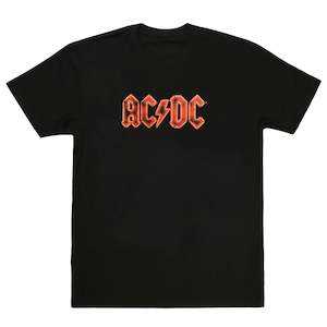 T-Shirt: AC/DC - 50yrs of Logos - Black T-Shirt