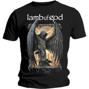 Halloween T Shirts: Lamb of god - Winged Death - Black T-Shirt