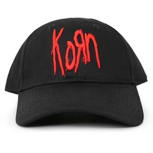 Korn: Korn - Red Logo - Black Baseball Cap