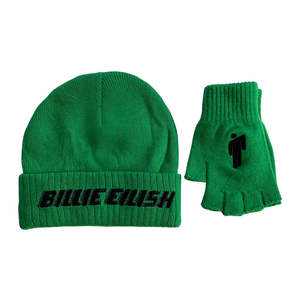 Headwear: Billie Eilish - Blohsh - Green Glove and Beanie Set