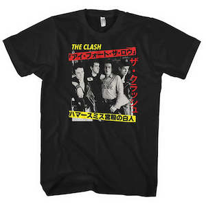 The Clash T Shirts: The Clash - Kanji Red - Black T-Shirt