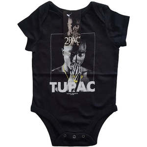 Baby Onesies: Tupac - Praying - Baby Black Onesie (FINAL RUN)