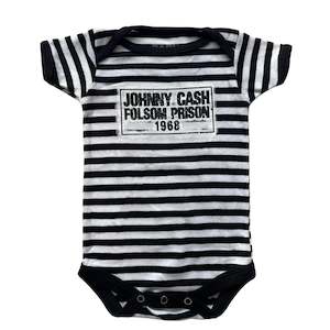 Johnny Cash: Johnny Cash - Inmate - Baby Black Onesie
