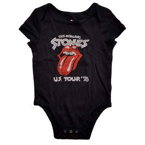 Baby Onesies: The Rolling Stones - US Tour '78 - Baby Black Onesie (FINAL RUN)