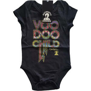 Baby Onesies: Jimi Hendrix - Voodoo Child - Baby Black Onesie (FINAL RUN)
