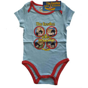 Baby Onesies: The Beatles - Yellow Submarine Portholes - Baby Blue Onesie (FINAL RUN)