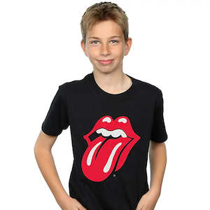 Kids Band T Shirts: The Rolling Stones - Classic Tongue - Kids Black T-Shirt
