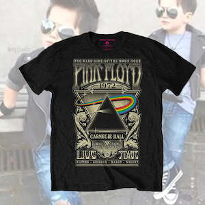Kids Band T Shirts: Pink Floyd - Carnegie Hall - Kids Black T-Shirt