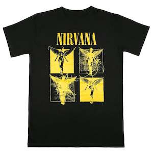 Kurt Cobain: Nirvana - In Utero Grid - Black T-Shirt