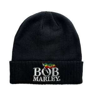 Headwear: Bob Marley - Logo - Black Beanie
