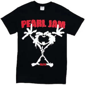 Pearl Jam: Pearl Jam - Stickman (w/ Back Print) - Black T-Shirt