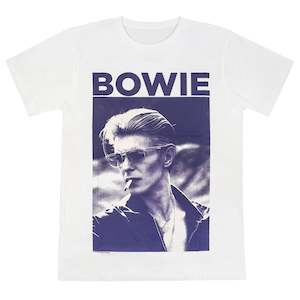David Bowie: David Bowie - Smoking - White T-Shirt
