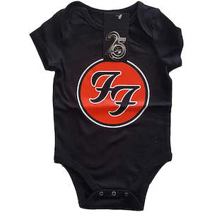 Baby Onesies: Foo Fighters - Classic Logo - Baby Black Onesie