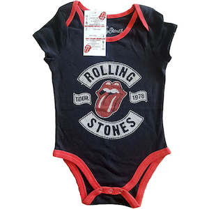 The Rolling Stones - 1978 Tour - Baby Black Onesie