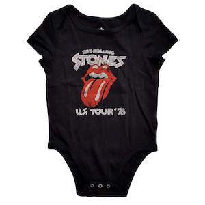 Baby Onesies: The Rolling Stones - US Tour '78 - Baby Black Onesie