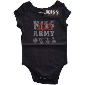 KISS - Kids Army - Baby Black Onesie