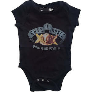 Baby Onesies: GNR - Sweet Cherub 'O Mine - Baby Black Onesie